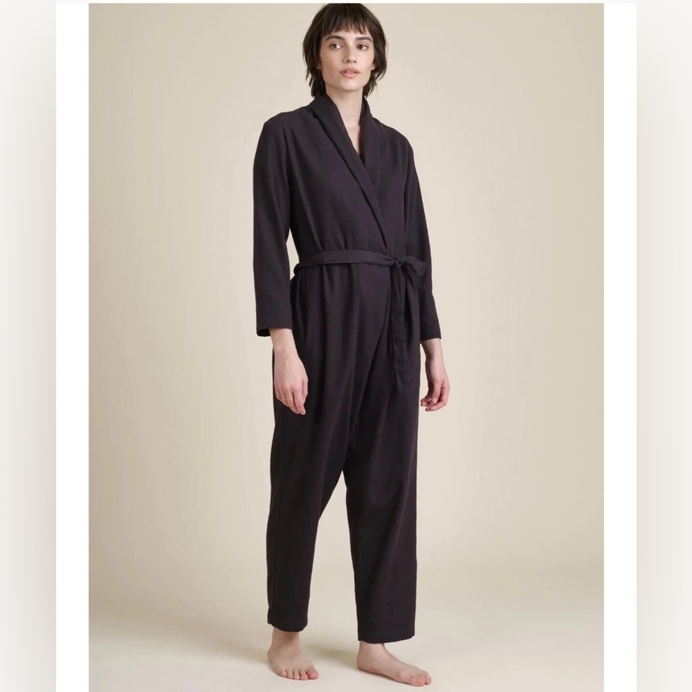 Black Crane Crossed Body Jumpsuit NEW, Black in Size L